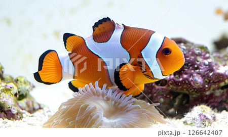 A closeup shot of a clownfish 126642407