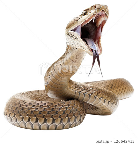 Close-up snake on a white background 126642413