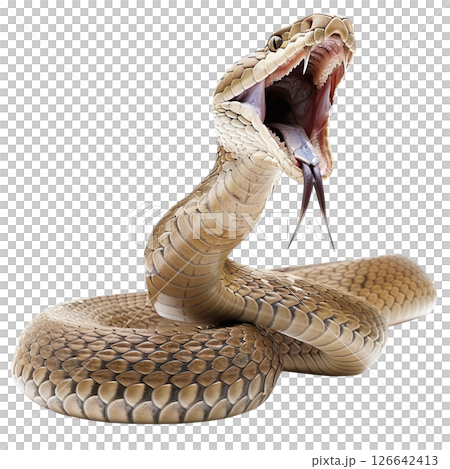 Close-up snake on a white background 126642413