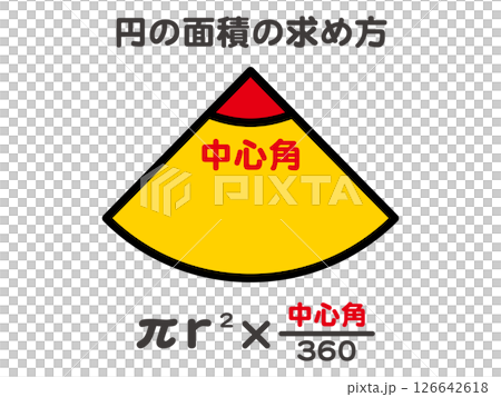 圖示說明如何計算扇形的面積 圖示說明如何計算扇形的面積 126642618