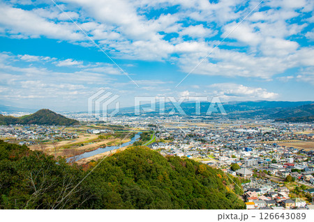 山の展望台から見た伊豆の国市の風景 126643089