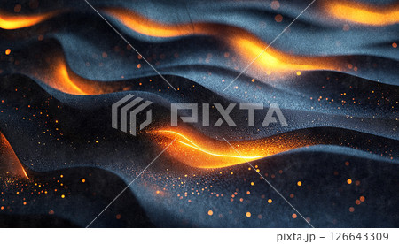 Abstract background of waves and particles. Abstract background of waves and particles. 126643309