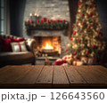 Creative out-of-focus Christmas and New Year design. 126643560