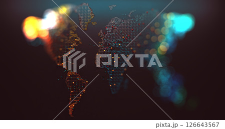 World map and networking. 126643567