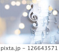 Music background design.Musical writing. 126643571
