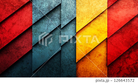 Painting with grunge and aged texture. 126643572