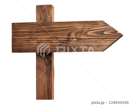 Wooden Arrow Sign Board 126644208