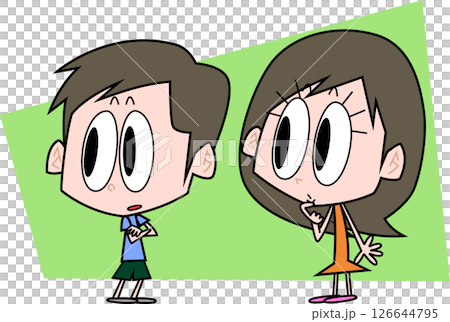 男人和女人看著某樣東西 126644795