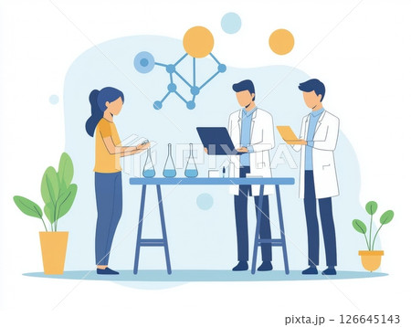 Collaborative scientific research team of scientists in lab 126645143