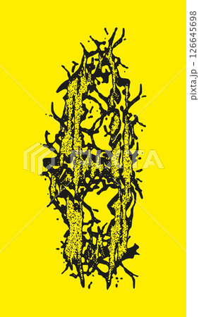 Death-metal letter. Dark initial. Custom lettering. 126645698