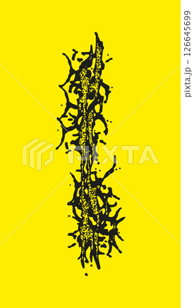 Death-metal letter. Dark initial. Custom lettering. 126645699