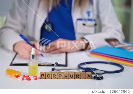 Dedicated Medical Professional Engaged in Research and Development for Porphyria Treatment 126645969