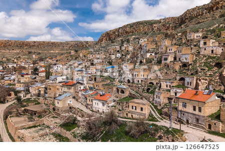 Ancient Akkoy village in Urgup district of Nevsehir province of Turkey 126647525