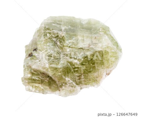 unpolished diopside crystal mineral isolated unpolished diopside crystal mineral isolated 126647649