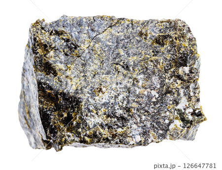 unworked diopside mineral isolated on white unworked diopside mineral isolated on white 126647781