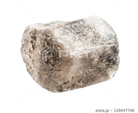 uncut phenakite mineral isolated on white uncut phenakite mineral isolated on white 126647786