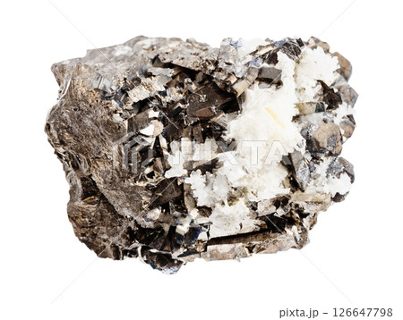 raw arsenopyrite mineral isolated on white 126647798