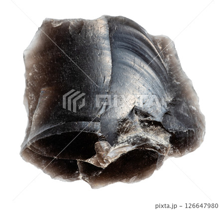 unworked raw obsidian volcanic glass isolated 126647980