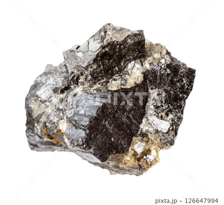 raw wolframite mineral isolated on white 126647994