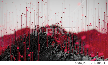 "Vibrant Spikes: An Abstract Exploration of Digital Terrain" 126648401