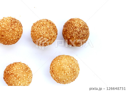 Thai snack, Fried mung bean stuffed balls 126648731