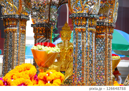 Erawan Shrine at Ratchaprasong, Bangkok, Thailand Erawan Shrine at Ratchaprasong, Bangkok, Thailand 126648788