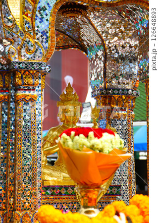 Erawan Shrine at Ratchaprasong, Bangkok, Thailand 126648893