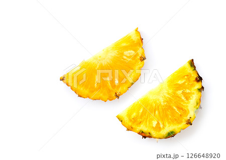 Fresh pineapple on white Fresh pineapple on white 126648920