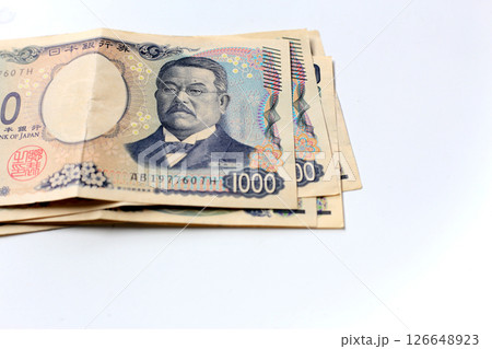 Banknotes Yen of Japan money Banknotes Yen of Japan money 126648923