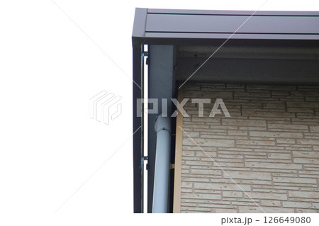House rain gutter, rain gutter system 126649080
