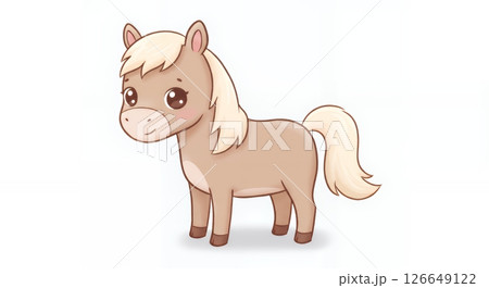 かわいい馬 126649122