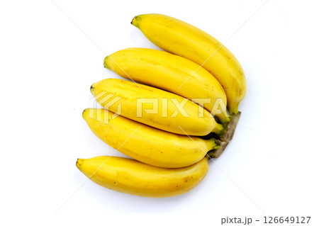 Banana fruit on white background. 126649127