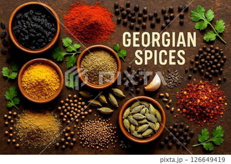 Set of Traditional Georgian Spices 126649419