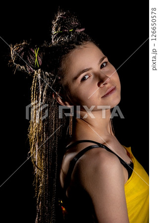 Explore the world of Creative Hair Styling complemented by Unique Accessories for every occasion 126650578