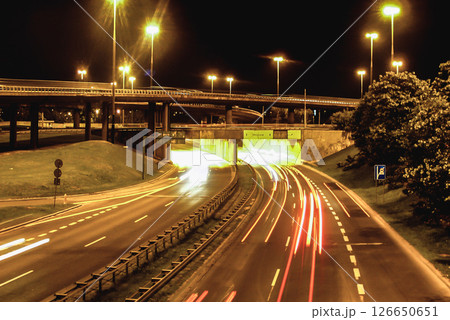 city lights long exposure street life in the city speed highway cars from back and front red nd white lights city lights long exposure street life in the city speed highway cars from back and front red nd white lights 126650651