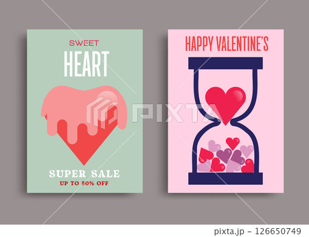 Happy Valentine's Day celebration concept, flyer or leaflet Happy Valentine's Day celebration concept, flyer or leaflet 126650749