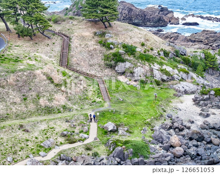 空撮「青森県」みちのく潮風トレイルの美しい風景 青森県 空撮「青森県」みちのく潮風トレイルの美しい風景 青森県 126651053