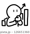 お金や仕事に関するシンプルで可愛い棒人間イラスト / Simple and Cute Stick  126651360