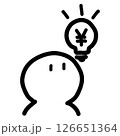 お金や仕事に関するシンプルで可愛い棒人間イラスト / Simple and Cute Stick  126651364