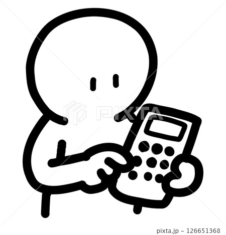 お金や仕事に関するシンプルで可愛い棒人間イラスト / Simple and Cute Stick お金や仕事に関するシンプルで可愛い棒人間イラスト / Simple and Cute Stick 126651368