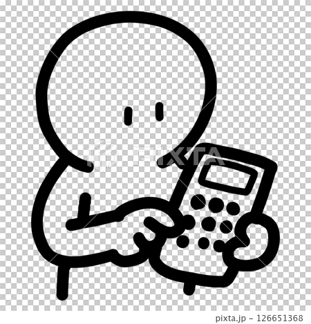 お金や仕事に関するシンプルで可愛い棒人間イラスト / Simple and Cute Stick お金や仕事に関するシンプルで可愛い棒人間イラスト / Simple and Cute Stick 126651368
