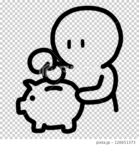 Simple and Cute Stick Figure Illustrations about Money and Work 126651373