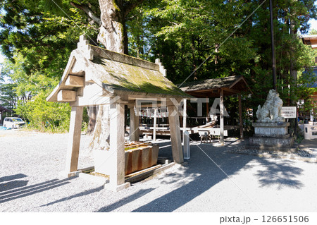 ＜安曇野＞穗髙神社　本宮　手水舎 126651506