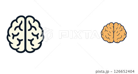 Simple colorful brain icons 126652404