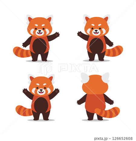 Red panda cartoon character vector illustration for tshirt print and design projects Red panda cartoon character vector illustration for tshirt print and design projects 126652608