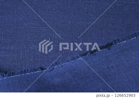 blue hemp viscose natural fabric cloth color, sackcloth rough texture of textile fashion blue hemp viscose natural fabric cloth color, sackcloth rough texture of textile fashion 126652903
