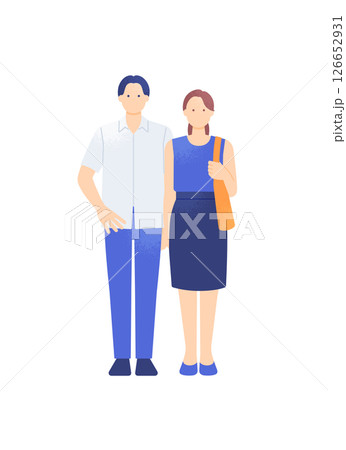 若い男女がお出かけ 夏にデートするカップルのベクターイラスト素材 若い男女がお出かけ 夏にデートするカップルのベクターイラスト素材 126652931