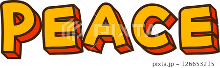 ポップな文字入りの黄色の文字 126653215