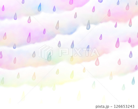 雨粒とにじみのイラスト背景 雨粒とにじみのイラスト背景 126653243