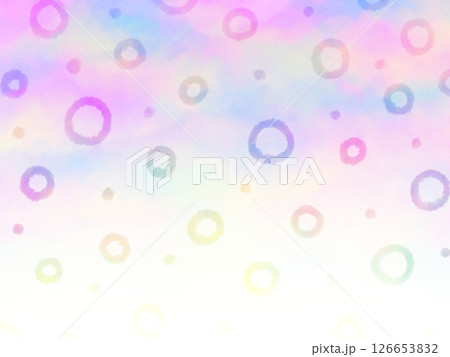 水玉のイラスト背景 126653832
